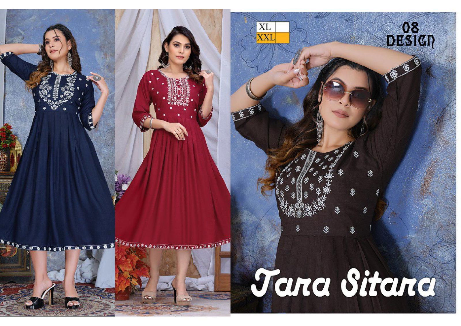 Trendy Tara Sitara Ethnic Wear Wholesale Anarakli Kurtis
